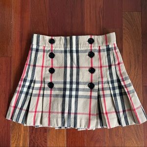 Burberry check logo skirt size 4 small